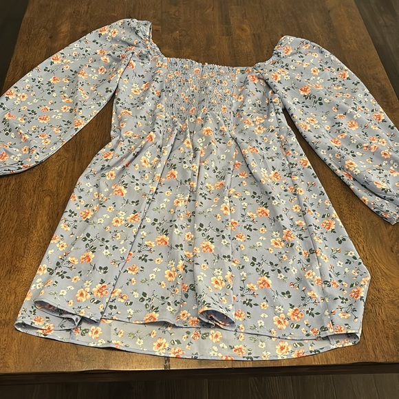 Abercrombie Long sleeve floral dress - blue - Picture 6 of 8